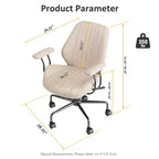 Sedia da ufficio ergonomica – Rivestimento in tessuto scamosciato, seduta singola