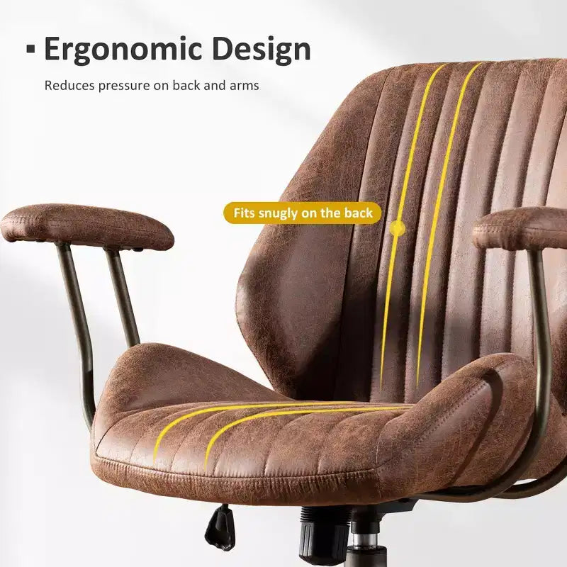 Sedia da ufficio ergonomica – Rivestimento in tessuto scamosciato, seduta singola