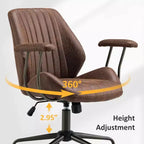 Sedia da ufficio ergonomica – Rivestimento in tessuto scamosciato, seduta singola