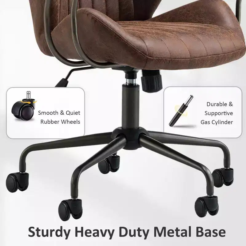 Sedia da ufficio ergonomica – Rivestimento in tessuto scamosciato, seduta singola