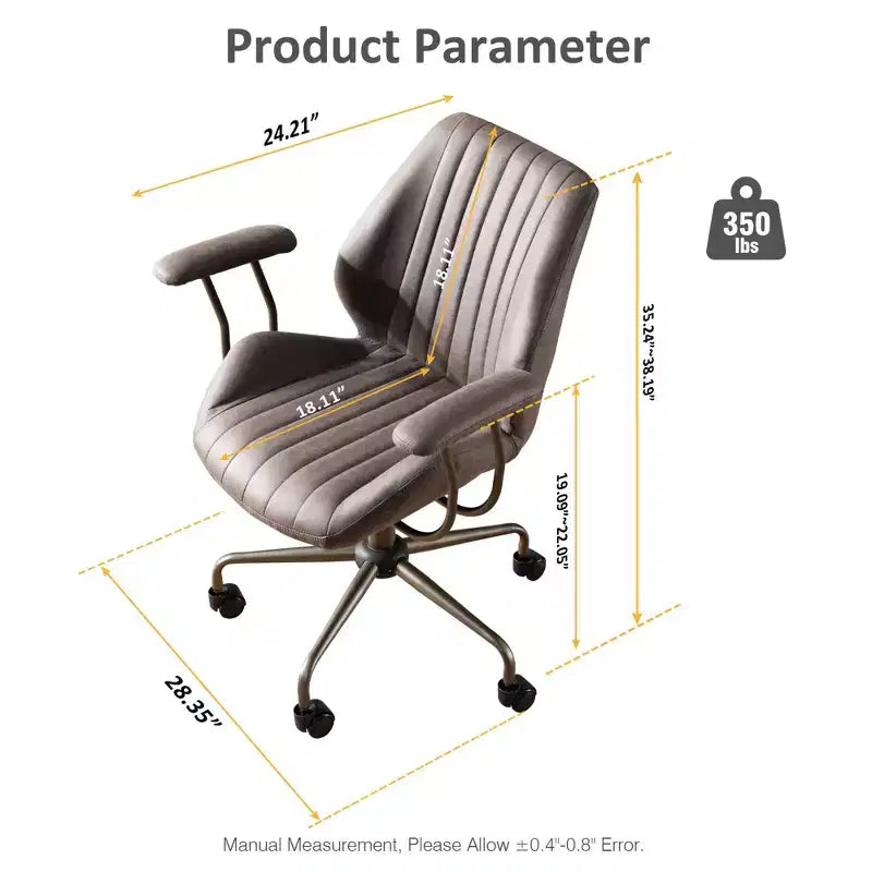 Sedia da ufficio ergonomica – Rivestimento in tessuto scamosciato, seduta singola