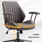 Sedia da ufficio ergonomica – Rivestimento in tessuto scamosciato, seduta singola