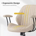 Sedia da ufficio ergonomica – Rivestimento in tessuto scamosciato, seduta singola