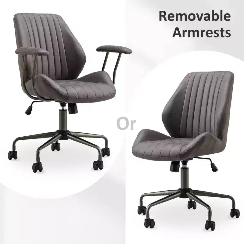 Sedia da ufficio ergonomica – Rivestimento in tessuto scamosciato, seduta singola