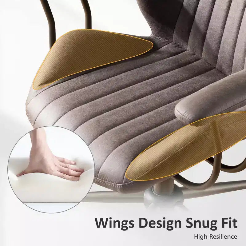 Sedia da ufficio ergonomica – Rivestimento in tessuto scamosciato, seduta singola
