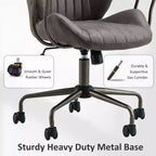 Sedia da ufficio ergonomica – Rivestimento in tessuto scamosciato, seduta singola