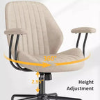 Sedia da ufficio ergonomica – Rivestimento in tessuto scamosciato, seduta singola