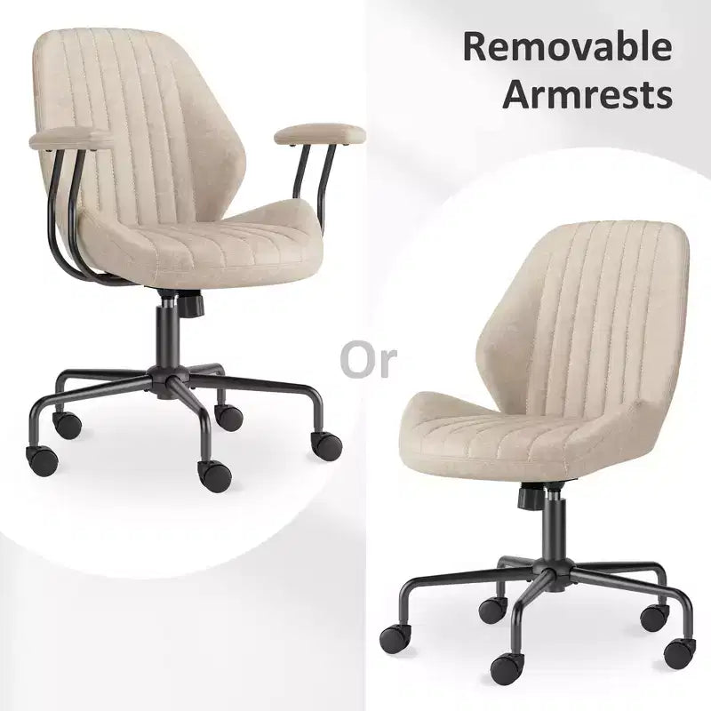 Sedia da ufficio ergonomica – Rivestimento in tessuto scamosciato, seduta singola