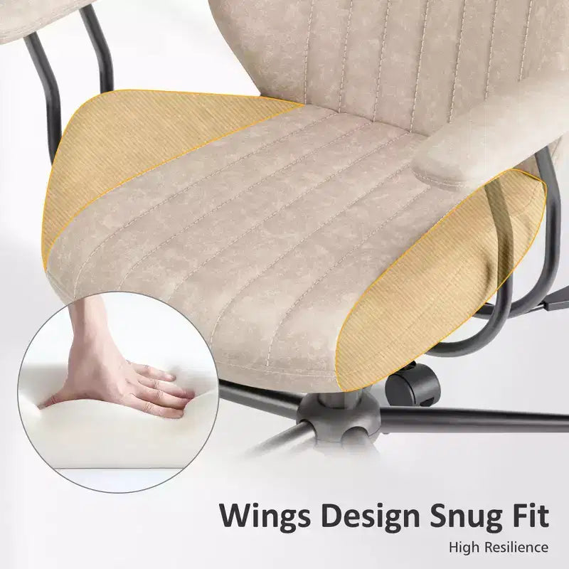 Sedia da ufficio ergonomica – Rivestimento in tessuto scamosciato, seduta singola