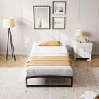 Metal Bed Frame,Platform Bed Frame with Arch Design, Heavy Duty Strong Support Slats,Sturdy Mattress Foundation,Easy Assembly,No Box Spring Needed