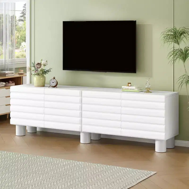 Mobile TV a onda bianca, 70", 4 ante, adatto per 1 TV fino a 75"