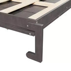 Letto a muro Murphy grigio Queen con armadietti laterali, luci LED e contenitore – 1 Persona