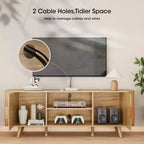 Mobile TV scanalato in rovere per TV fino a 65", largo 55", 1 pezzo